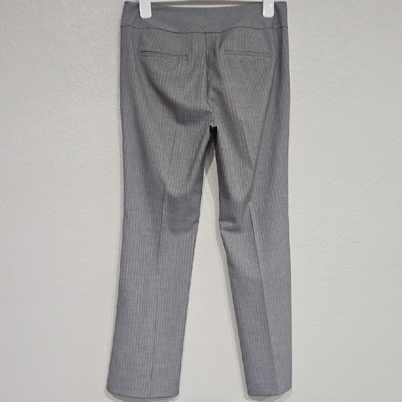 Ann Taylor Factory | Women's Gray Woven Stripe Classic Tailored Trousers Sz 10 - Picture 2 of 6